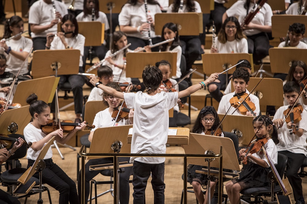 Niños en un concierto