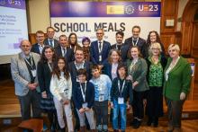Comedores escolares en el centro de la Presidencia Española